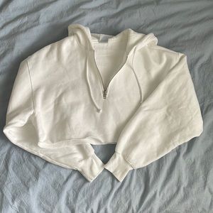 Aritzia cropped 1/4 zip hoodie